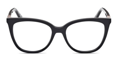 JIMMY CHOO キャットアイクラス JC198F XLT Jimmy Choo JC198/F Shiny Black Eyeglasses | Includes FREE Rx