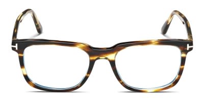 Tom Ford TF5535-B Brown/Pattern Prescription Eyeglasses