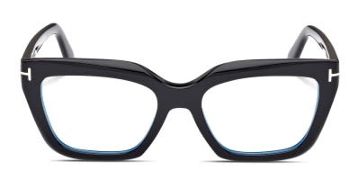 Tom Ford TF5894-B Shiny Black Eyeglasses | Includes FREE Rx Lenses