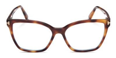 Tom Ford TF5535-B Brown/Pattern Prescription Eyeglasses
