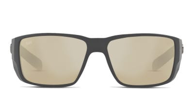 Costa Del Mar 6S9079 Fantail Pro black frame with grey silver mirrored ...