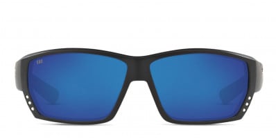Costa Del Mar Sunglasses - Black Frame - Polarized Fantail - Matte Black - Blue Mirror Lens