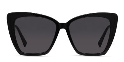 Diff Sandra Shiny Black Prescription Sunglasses - 50% Off Lenses