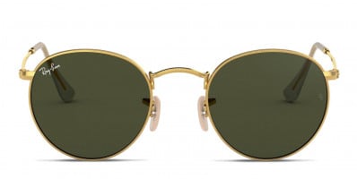 Ray-Ban RB3447 Round Metal Gold/Green