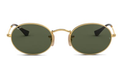 Ray-Ban RB3547N Oval Gold, Green