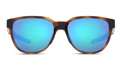 Oakley OO9284 Frogskins Range clear , blue frame with PRIZM deep water  polarized lenses. Lenses provide 100% UV protection.
