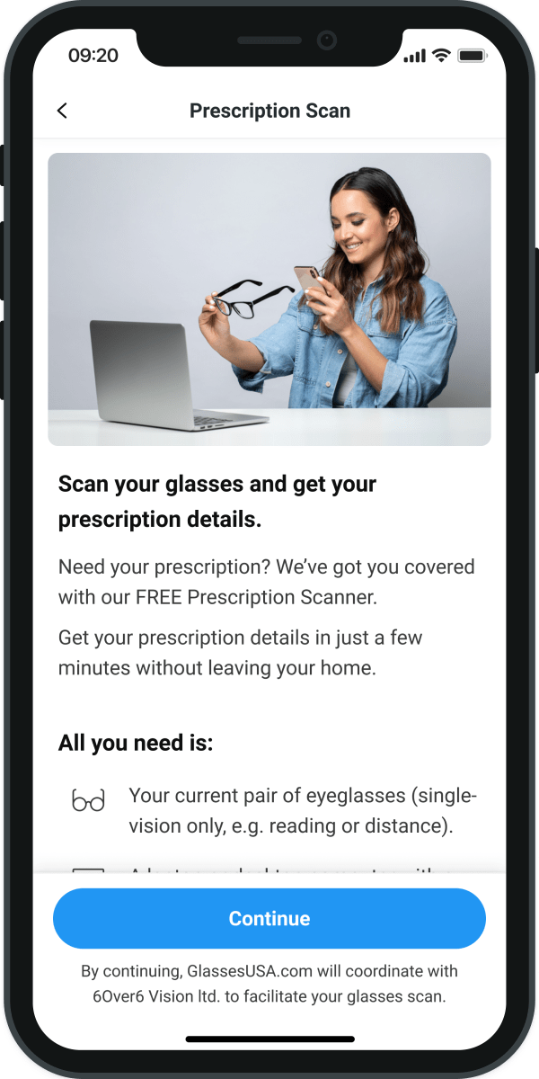 glassesusa prescription scanner app