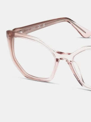 geometric clear glasses