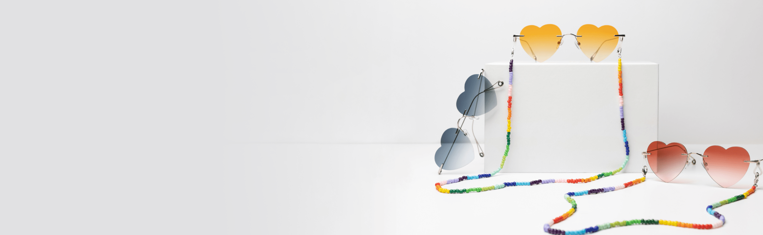 rainbow chain glasses for pride collection glasses