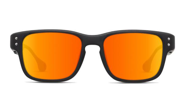 smart glasses with orange lenses