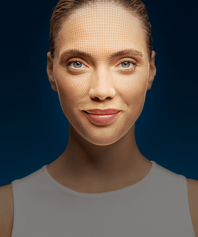 AI scan face ratio