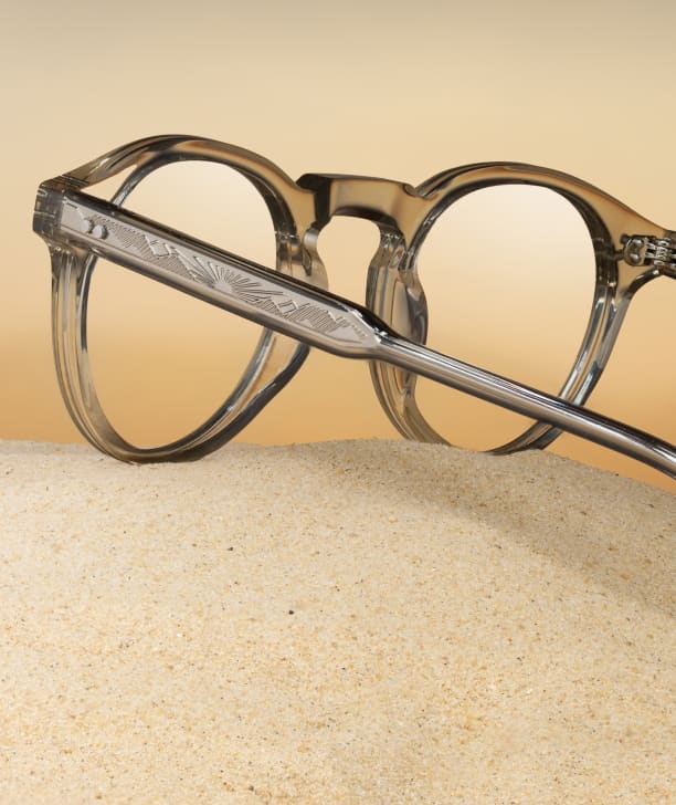 Ottoto Sandstone shiny black eyeglasses