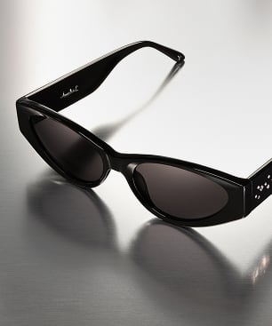 Amelia E. Andromeda shiny black eyeglasses