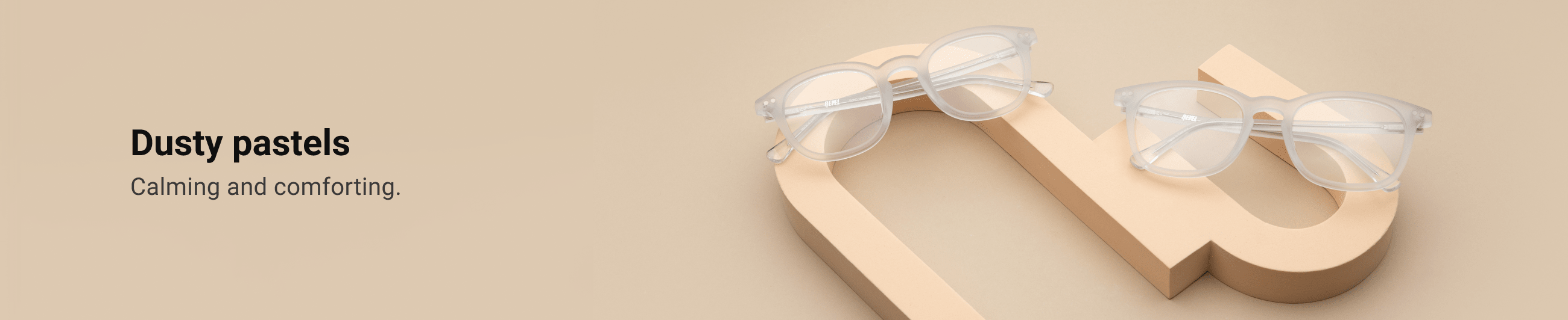 dusty pastel glasses