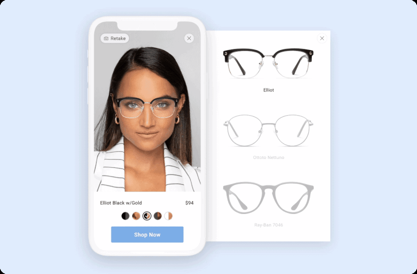 virtual eyeglass try on