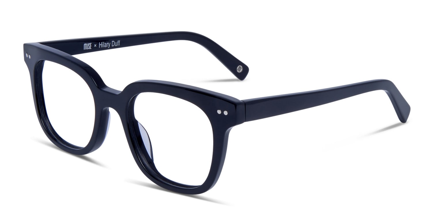 Muse X Hilary Duff Clara Shiny Black Prescription Eyeglasses 