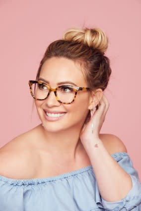 Muse X Hilary Duff Zora Tortoise, Yellow glasses - Tortoise / Yellow - Side View