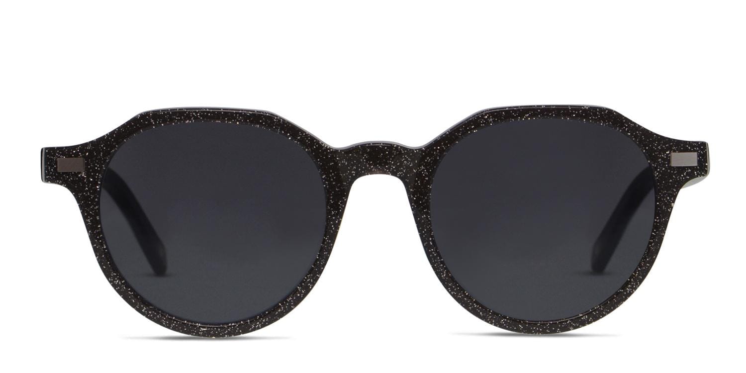 Muse X Hilary Duff Diana Glitter Black glasses - Black / Glitter - Frontal View