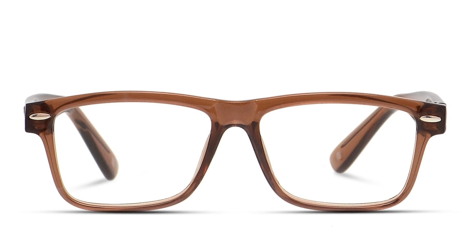 Muse Academy Clear Brown glasses - Brown / Clear - Frontal View