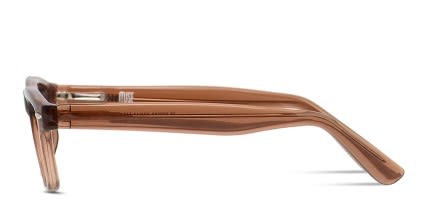 Muse Academy Clear Brown glasses - Brown / Clear - Side View