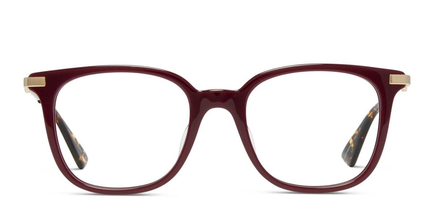 Gucci GG0110O Red w/Gold Square Full Frame eyeglasses - front