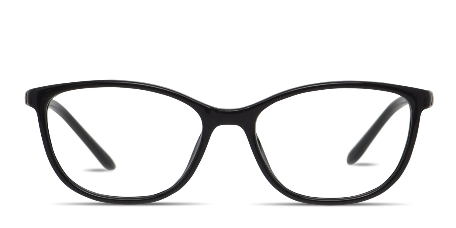 Amelia E. Sloe Shiny Black Cat Eye Full Frame eyeglasses - front