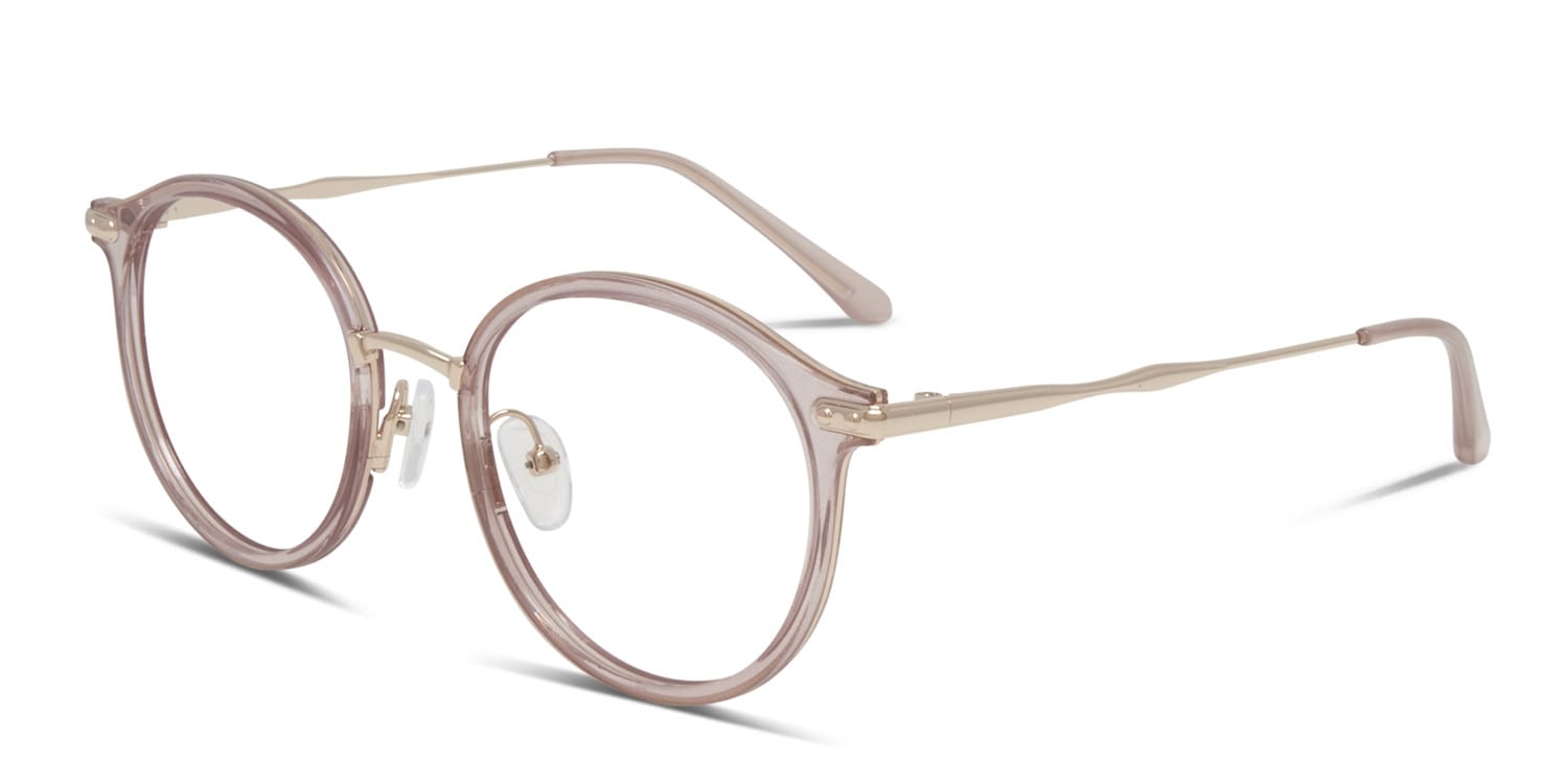 Muse Karingal Clear Pink w/Gold Prescription Eyeglasses