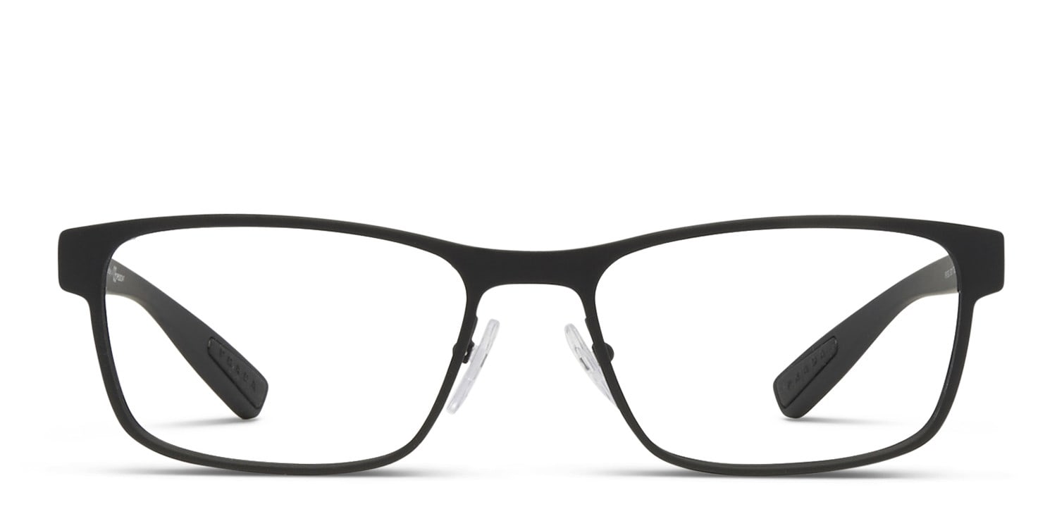 Prada PS 50GV Black Rectangle Full Frame eyeglasses - front