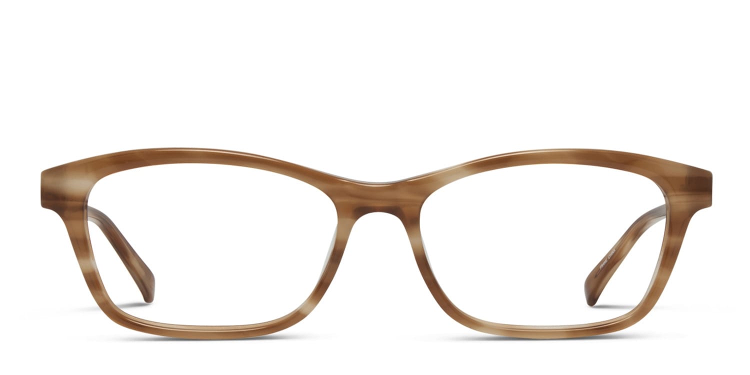 Diane Von Furstenberg DVF5041 Brown Geometric Full Frame eyeglasses - front