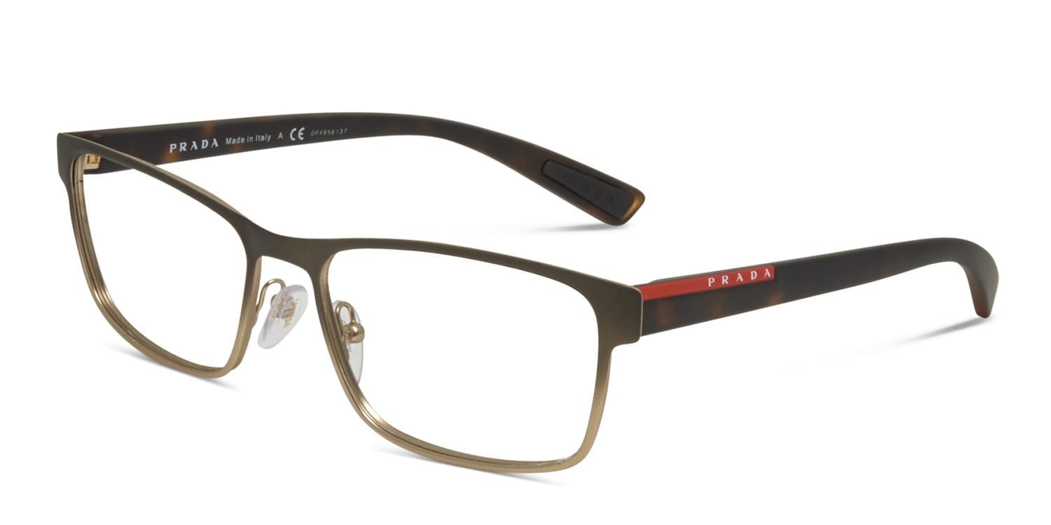 Prada PS 50GV Bronze w/Tortoise Prescription Eyeglasses