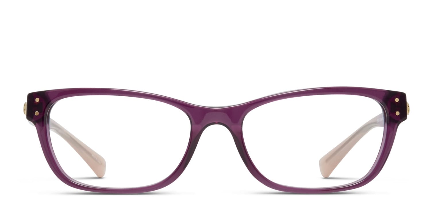 Coach HC6082 Purple Rectangle Full Frame eyeglasses - front