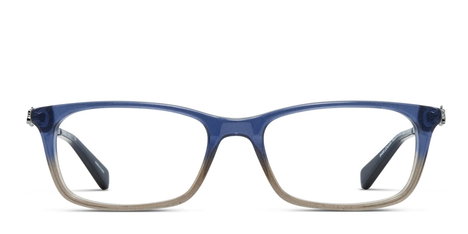 Coach HC6110 Blue/Beige/Glitter Rectangle Full Frame eyeglasses - front