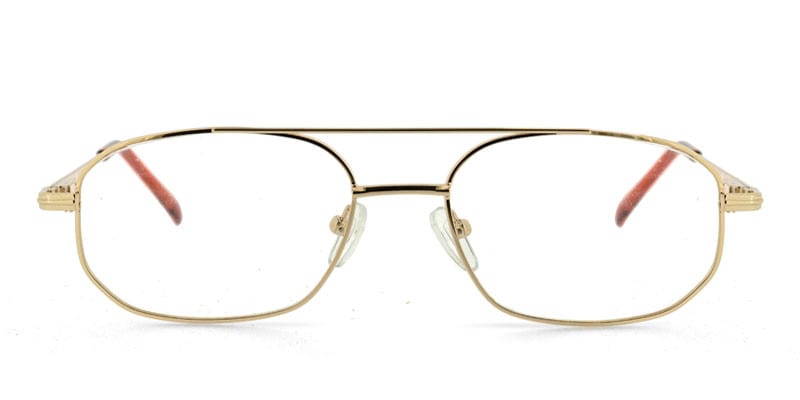 Lewis Gold Oval, Aviator Full Frame eyeglasses - front