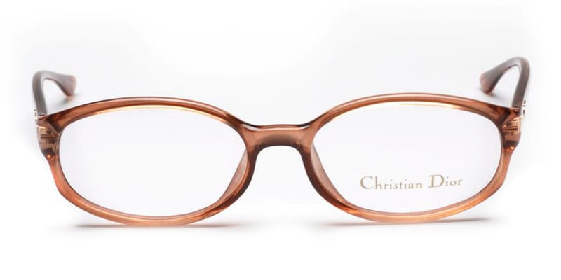 Christian Dior 2032 Brown/Clear Oval Full Frame eyeglasses - front