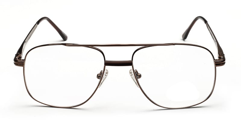 Metal Brown NA off Aviator Full Frame sunglasses - front