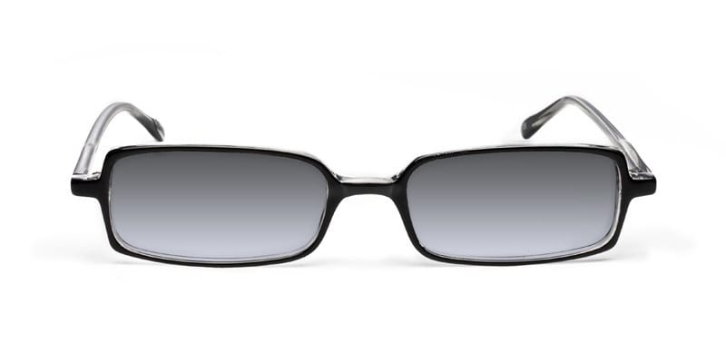 Erich Black Rectangle Full Frame sunglasses - front