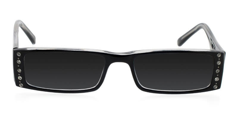 Joyce Black Rectangle Full Frame sunglasses - front