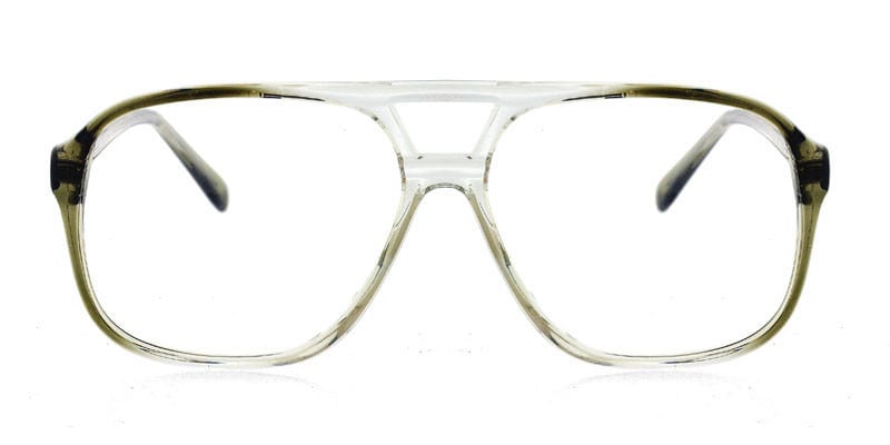 Tom Clear Gray Oversized, Geometric, Aviator Full Frame eyeglasses - front
