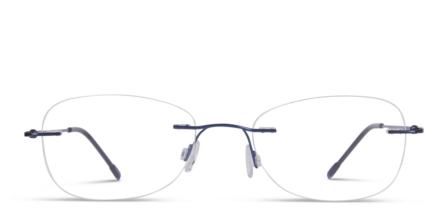Layla Dark Blue Oval Rimless eyeglasses - front