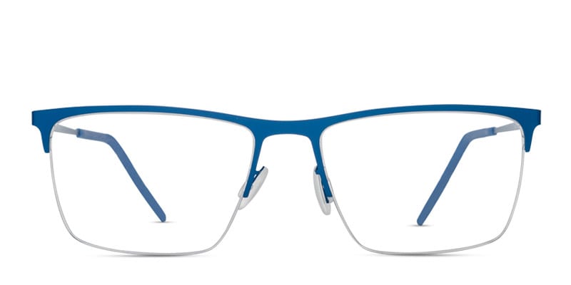Michelle Moretti 208 Blue Square Half Frame eyeglasses - front