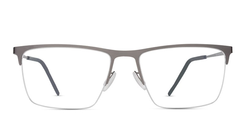 Michelle Moretti 208 Gunmetal Square Half Frame eyeglasses - front