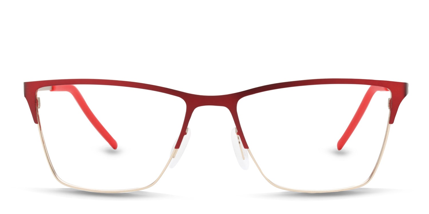 Michelle Moretti 202 Red Geometric Full Frame eyeglasses - front