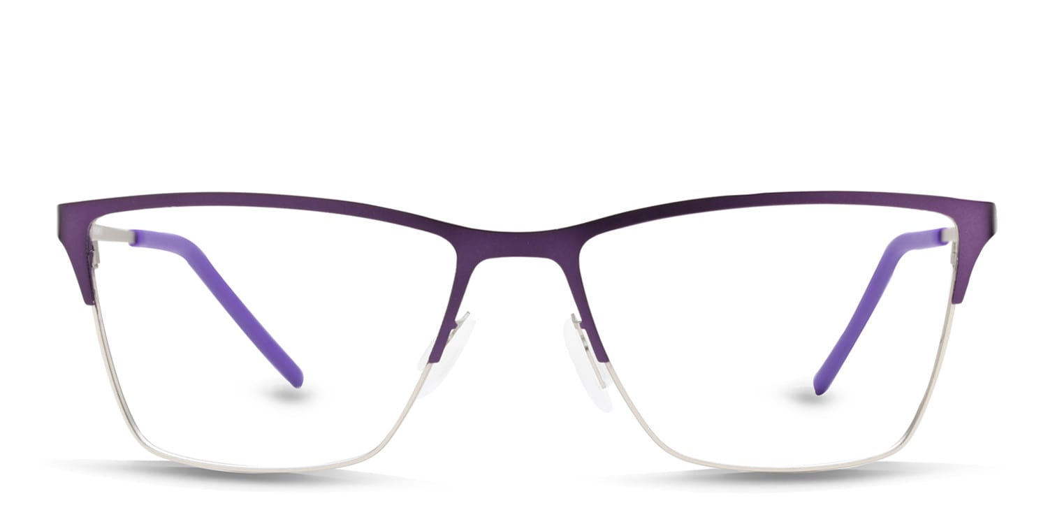 Michelle Moretti 202 Eggplant Geometric Full Frame eyeglasses - front