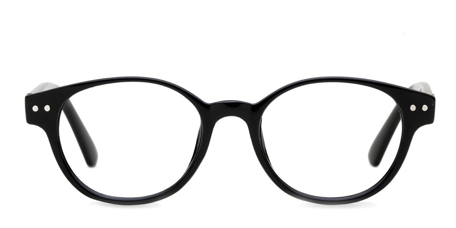 Terry Black Round Full Frame eyeglasses - front