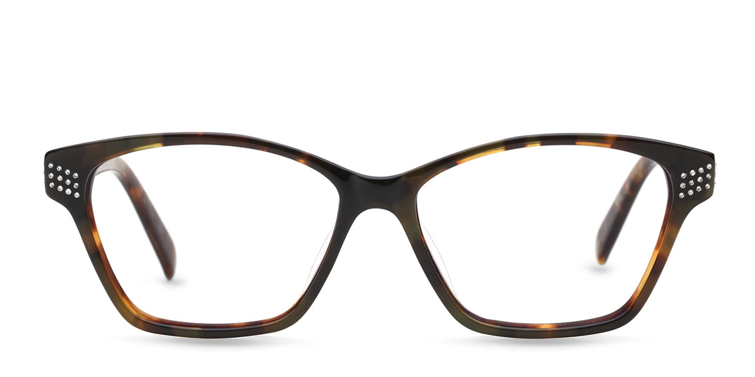 Mia Tortoise Geometric Full Frame eyeglasses - front