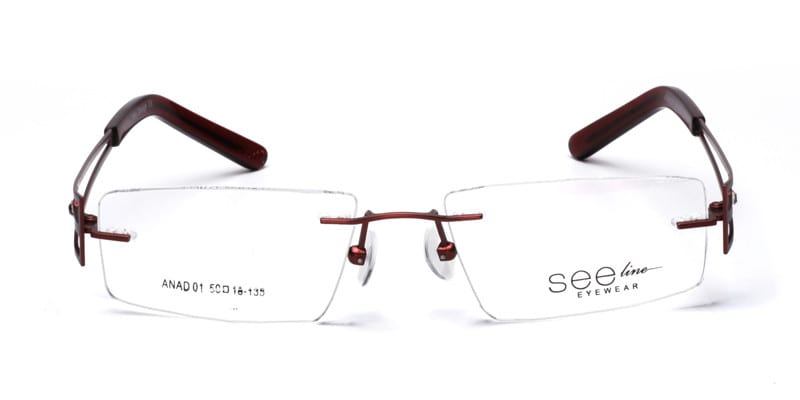 Jasmine NA Rectangle Rimless sunglasses - front