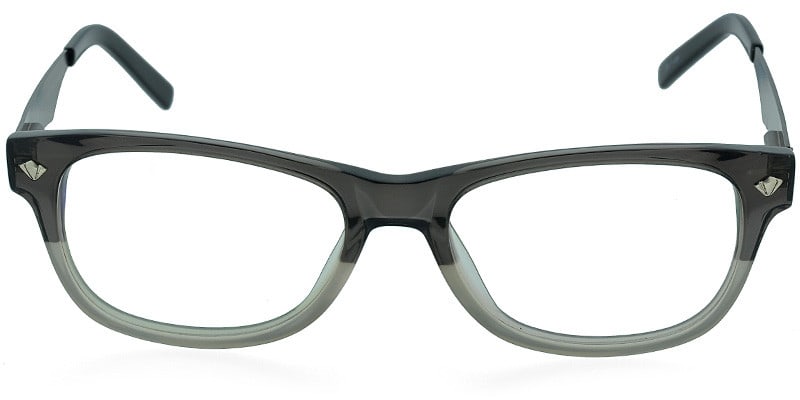 One EG35 Clear Black w/Gunmetal NA Rectangle, Wayframe Full Frame sunglasses - front