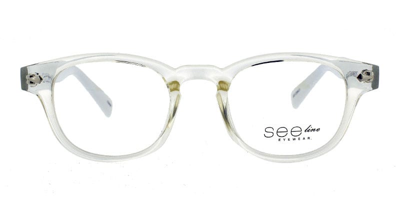 See-Line SMAC06 Clear w/White NA Round, Wayframe Full Frame sunglasses - front