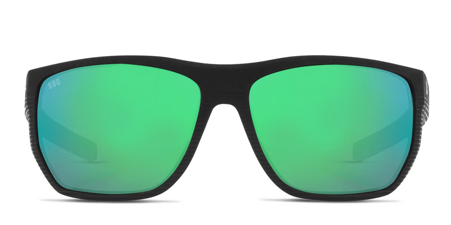 Costa Del Mar 6S9085 Santiago Black , Gold , Green glasses - Black / Gold / Green - Frontal View