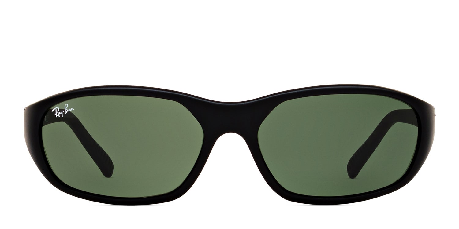Ray-Ban 2016 Daddy-O Black w/Green Rectangle, Wrap Full Frame sunglasses - front